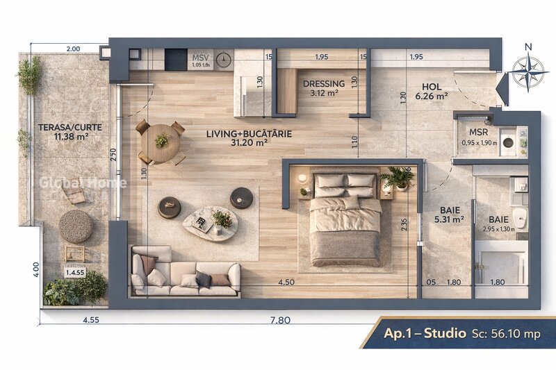 Gemina by the Lake - Pipera Plaza - Rond OMV || Studio - 2 - 3  - 4 Camere